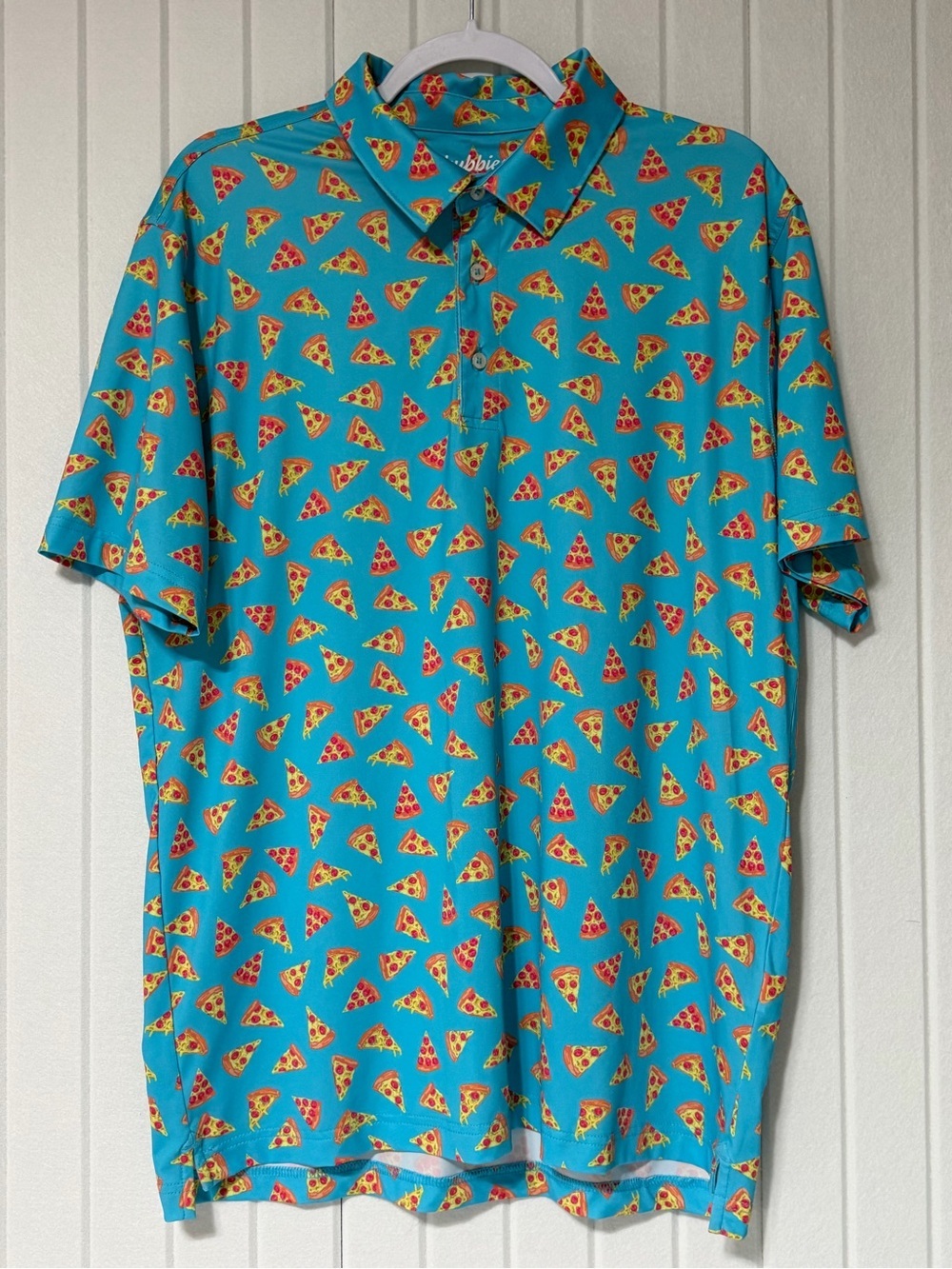 chubbies Turquoise Pizza Slice Polo